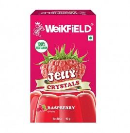 Weikfield Jelly Crystals, Raspberry Flavour   Box  90 grams